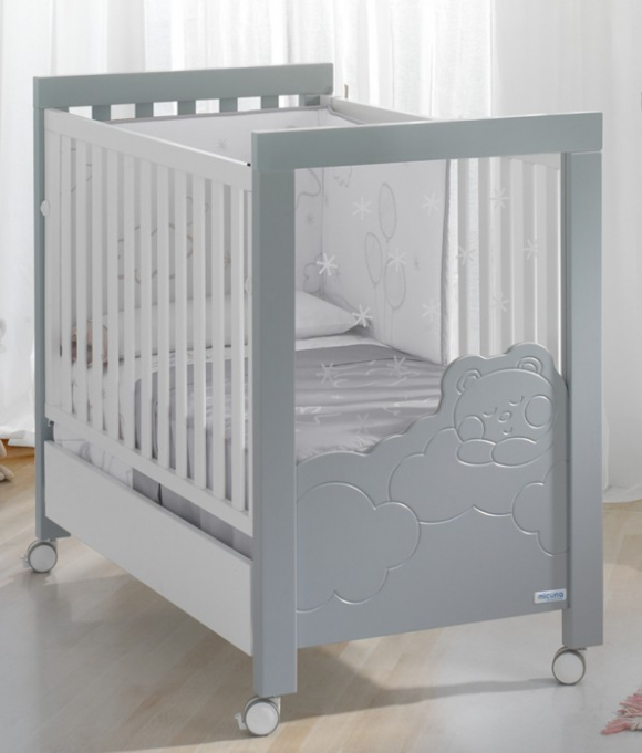 Детская кроватка Micuna Dolce Luce Relax со светодиодной подсветкой - Berliner Grey/White