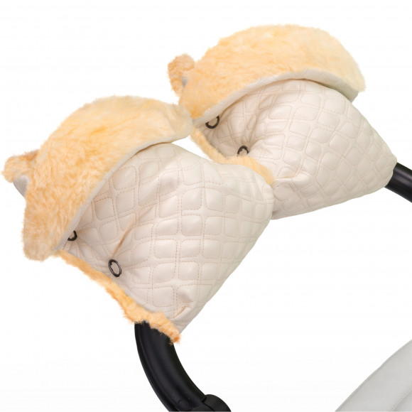 Муфта-рукавички для коляски Esspero Carina (100% овечья шерсть)  - Cream