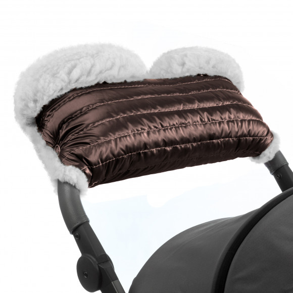 Муфта для рук на коляску Esspero Soft Fur Lux (Натуральная шерсть) - Mocca