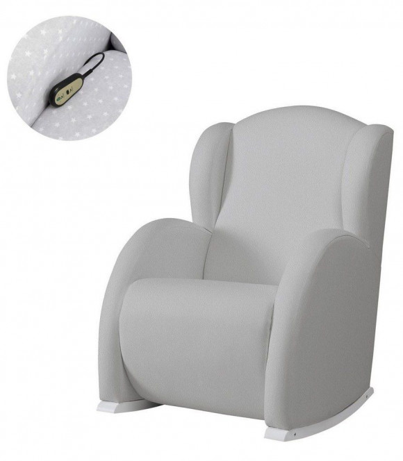 Кресло-качалка с Relax-системой Micuna Wing/Flor - White/Grey