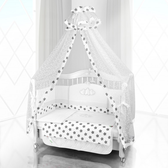 Комплект постельного белья Beatrice Bambini Unico Grande Stella (120х60) - bianco bianco grigio