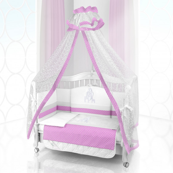 Комплект постельного белья Beatrice Bambini Unico Punto Di Giraffa (125х65) - bianco rosa