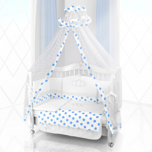 Комплект постельного белья Beatrice Bambini Unico Grande Stella (125х65) - bianco blue