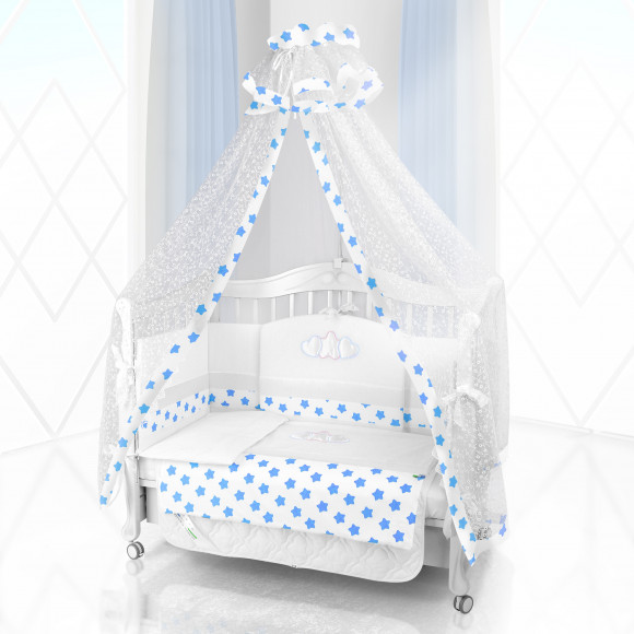 Комплект постельного белья Beatrice Bambini Unico Grande Stella (120х60) - bianco blue