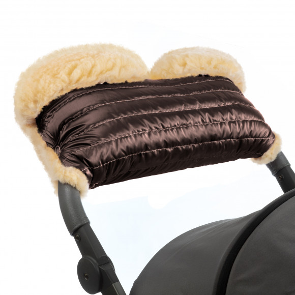 Муфта для рук на коляску Esspero Diaz Lux (Натуральная шерсть) - Mocca