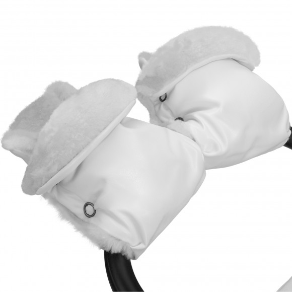 Муфта-рукавички для коляски Esspero Margareta (100% овечья шерсть) - White