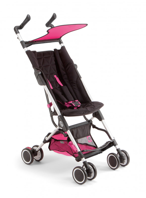 Прогулочная коляска Pali Fly - черный/розовый