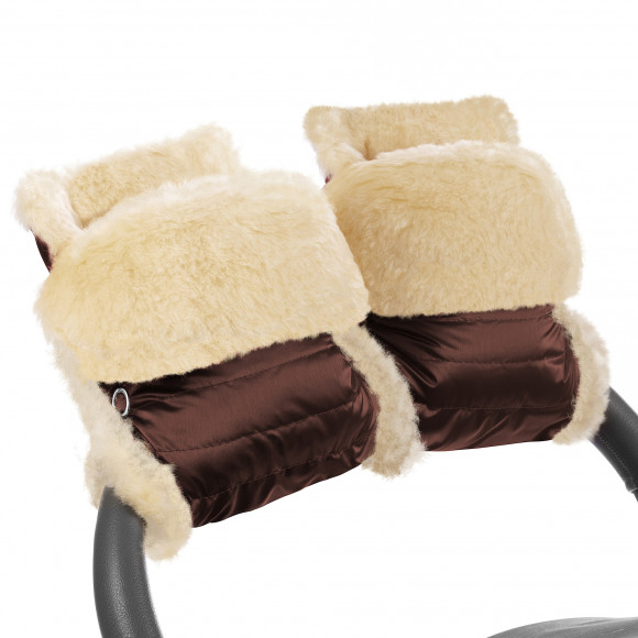 Муфта-рукавички для коляски Esspero Oskar (Натуральная шерсть) - Mocca