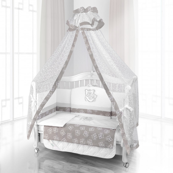 Балдахин на детскую кроватку Beatrice Bambini Di Fiore - orso mamma grigio