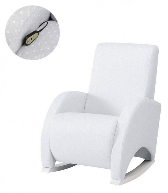 Кресло-качалка с Relax-системой Micuna Wing/Confort - White/White