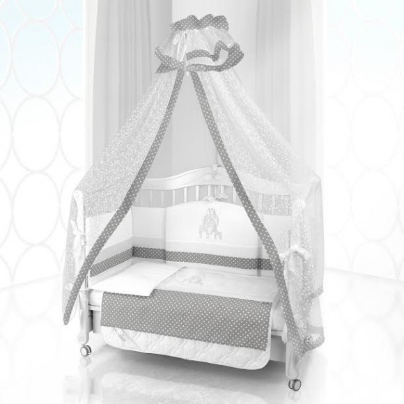 Комплект постельного белья Beatrice Bambini Unico Punto Di Giraffa (120х60) - bianco grigio