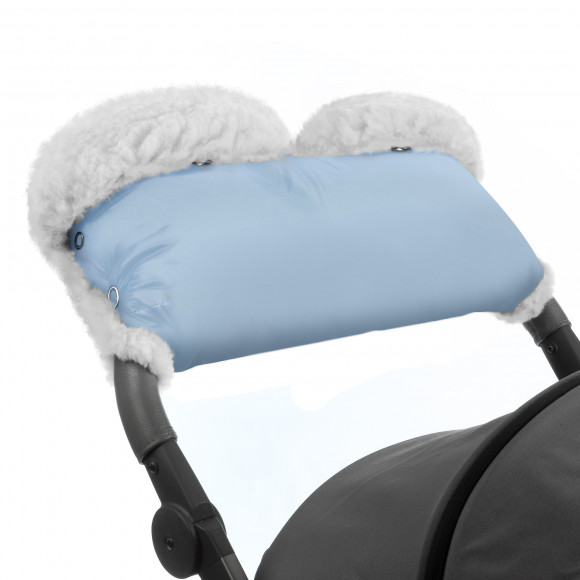 Муфта для рук на коляску Esspero Soft Fur Lux (Натуральная шерсть) - Blue Mountain