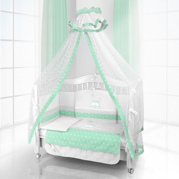 Комплект постельного белья Beatrice Bambini Unico Capolino (125х65) - bianco verde