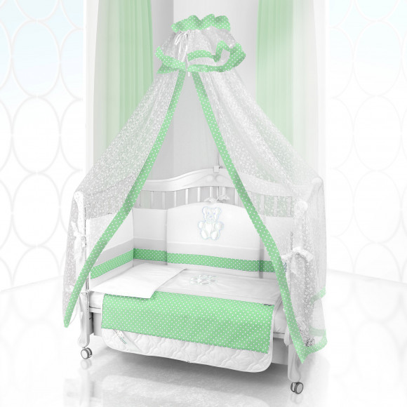 Комплект постельного белья Beatrice Bambini Unico Puntini (125х65) - bianco verde