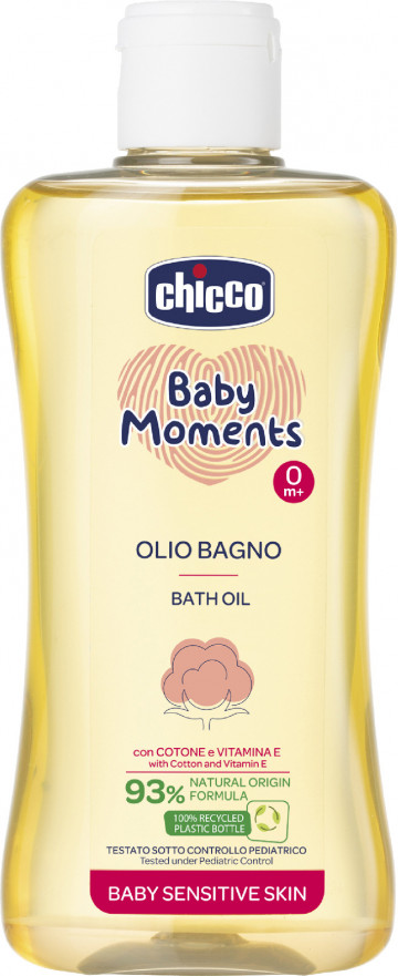 Масло для ванны Chicco Baby Moments 0м+, 200 мл	