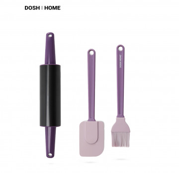 Набор для выпечки DOSH | HOME VELA скалка, лопатка, кисточка, 3 предмета