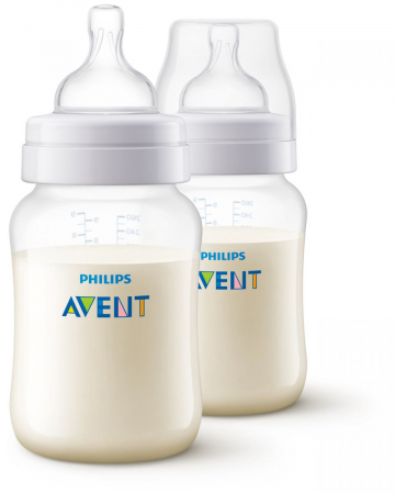 Бутылочка из полипропилена Avent Anti-colic 260 мл 2 шт 1мес+  SCF813/27