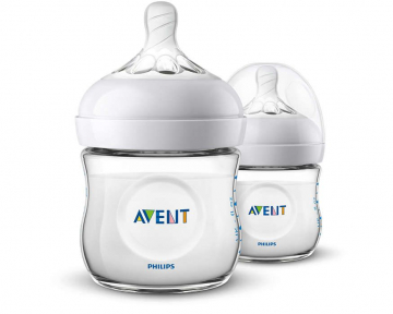 Бутылочка Philips Avent Natural, PP, силиконовая соска, 125 мл (0 мес, 2 шт.)