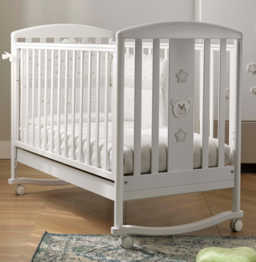 Детская кроватка Pali Little Baby (Little Royal B), белый/серо-песочный