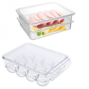 Органайзер для холодильника DOSH I HOME ALIOT, для яиц, для продуктов, 3 предмета
