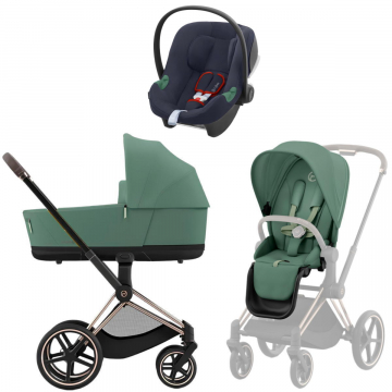 Коляска 3 в 1 Cybex Priam IV Rosegold и автокресло Aton B2 i-Size