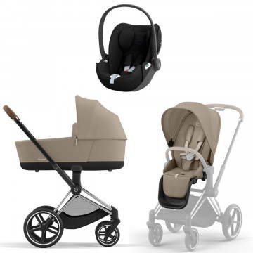 Коляска 3 в 1 Cybex Priam IV Chrome Brown и автокресло Cloud G i-Size
