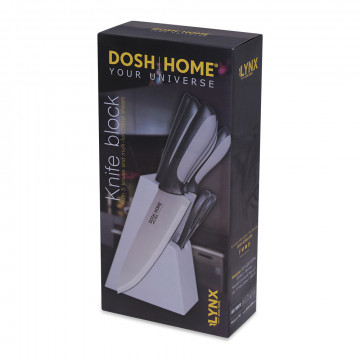 Блок ножей DOSH | HOME LYNX, с 5 ножами и ножницами мультифункциональными