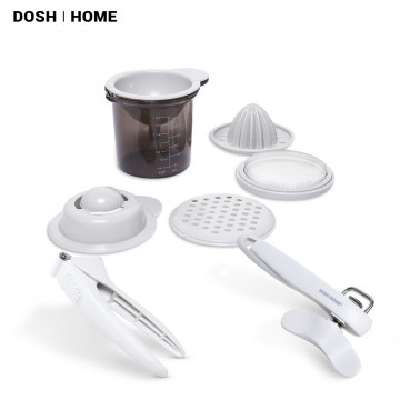 Набор DOSH I HOME IRSA, консервный нож, пресс для чеснока, мерный стакан с насадками, 8 предметов