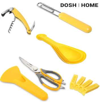 Набор DOSH I HOME IRSA, овощечистка, штопор, клипсы, ножницы, лопатки, 24 предмета