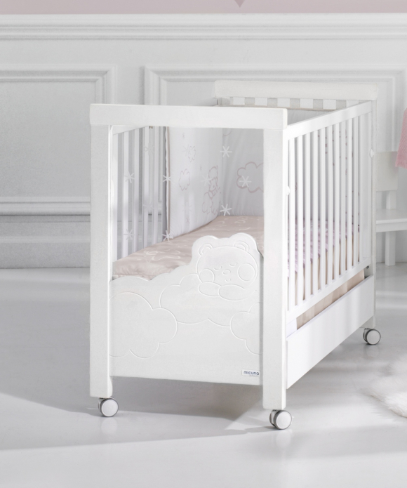 Детская кроватка Micuna Dolce Luce Relax со светодиодной подсветкой - White