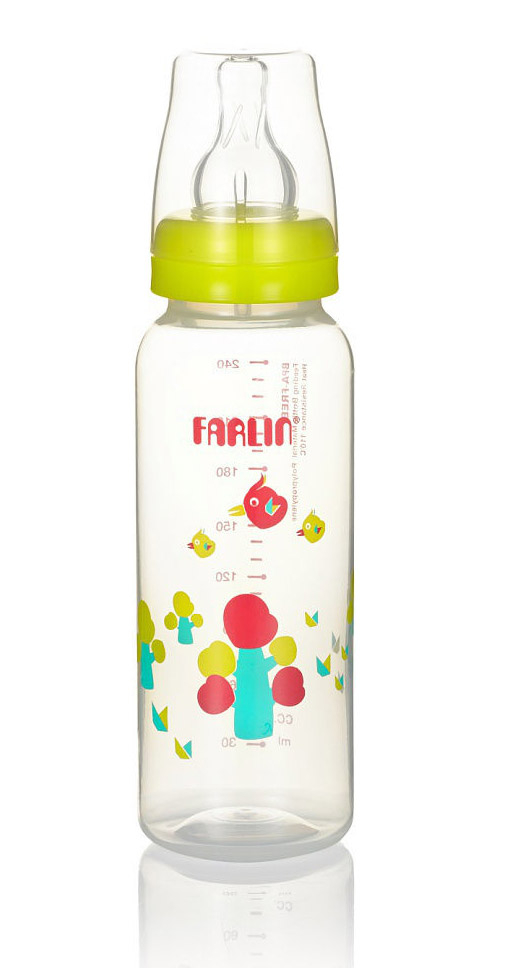 Полипропиленовая бутылочка для кормления со стандартным горлышком Farlin, 240 мл. PP-767 - Салатовый