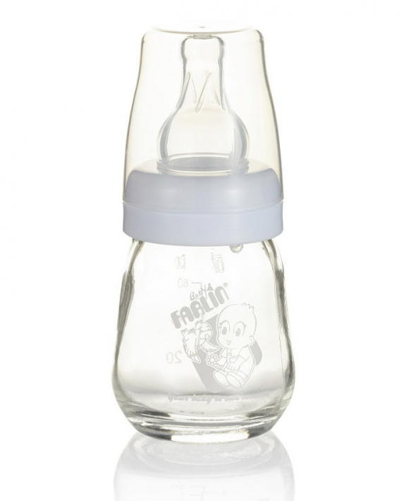 Стеклянная бутылочка  для кормления со стандартным горлышком Farlin, 60 мл., 1 шт - Белый