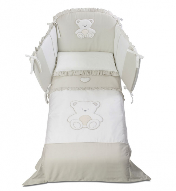 Постельный комплект Italbaby Peluche 5 предметов  - крем
