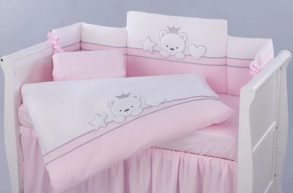 Сменный комплект постельного белья Lepre Miky 3 предмета (125*65) - Розовый