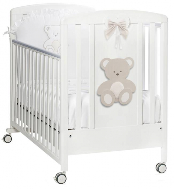 Детская кровать Italbaby Peluche - Белый/Крем