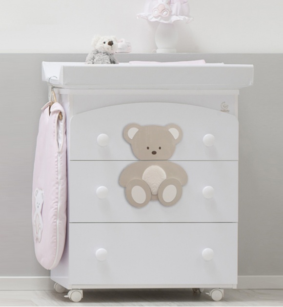 Пеленальный комод Italbaby Peluche - Белый/Крем