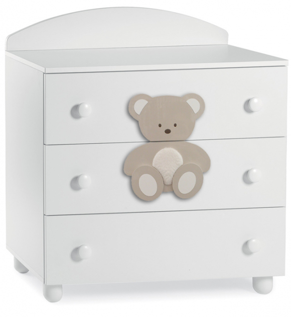 Комод большой Italbaby Peluche - Белый/Крем