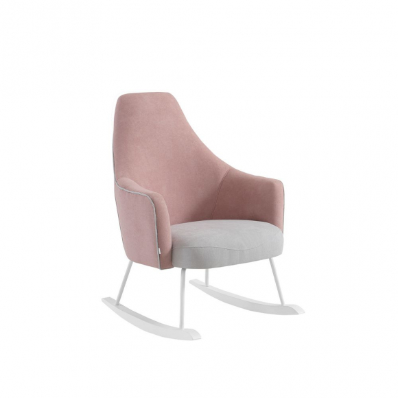 Кресло-качалка Micuna Wing/Moom - White (Pink tierra/Light grey)