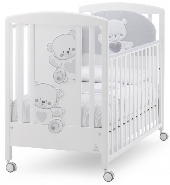Детская кровать Italbaby Baby Jolie - Белый/Серый