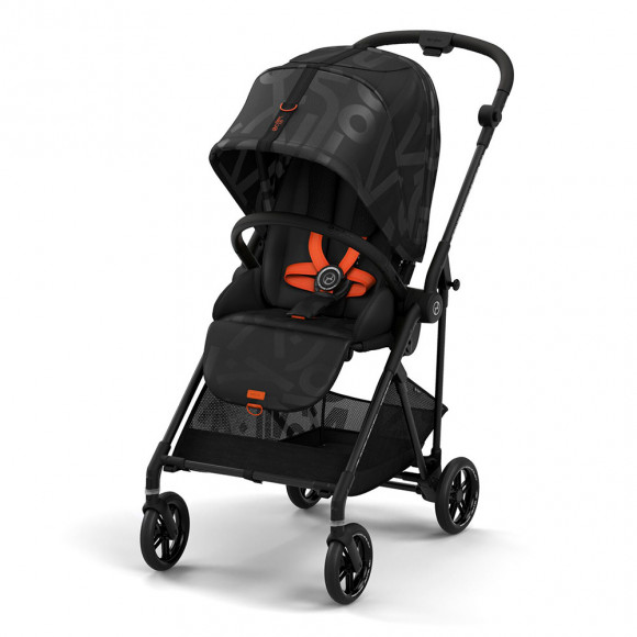 Прогулочная коляска Cybex Melio - Street Real Black с дождевиком