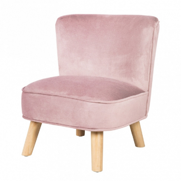 Детское велюровое кресло ROBA Lil Sofa - Розовый