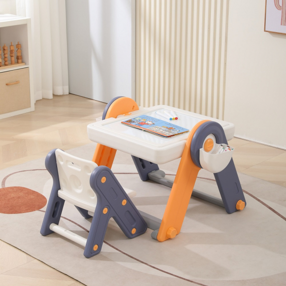 Развивающий детский стол 4 в 1 UNIX Kids со стульчиком - Yellow