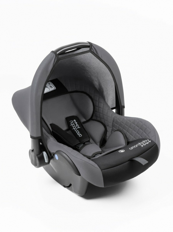 Автокресло детское AMAROBABY Baby comfort - Серый/чёрный