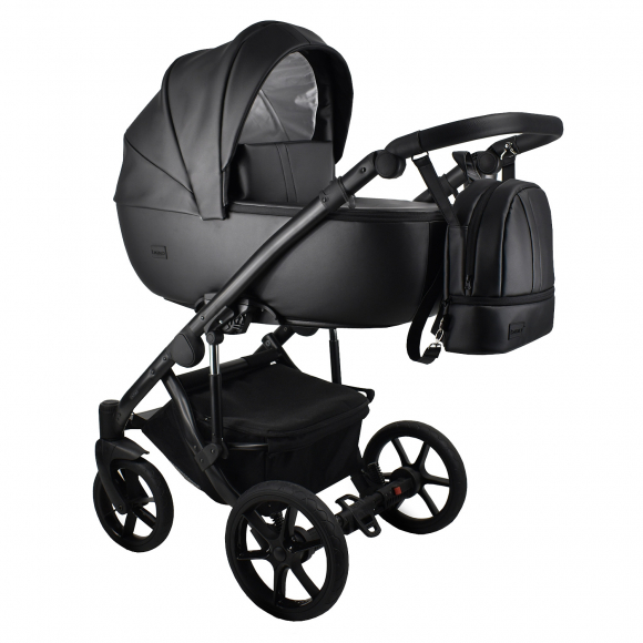 Коляска 2в1 BEXA AIR ECO - черная кожа