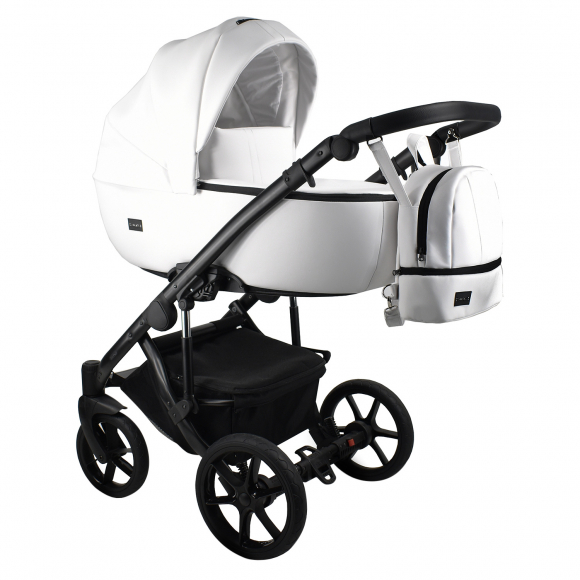 Коляска 2в1 BEXA AIR ECO - белая кожа