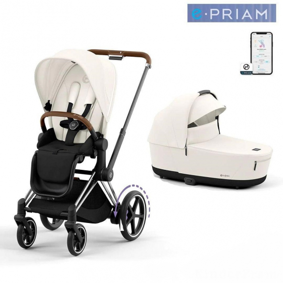 Коляска 2 в 1 Cybex E-Priam 4 - Off White