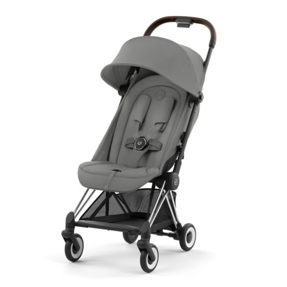 Прогулочная коляска Cybex Coya - Chrome Brown Mirage Grey + дождевик + бампер