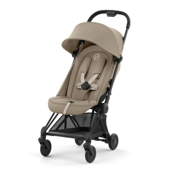 Прогулочная коляска Cybex Coya - Matt Black Cozy Beige + дождевик + бампер