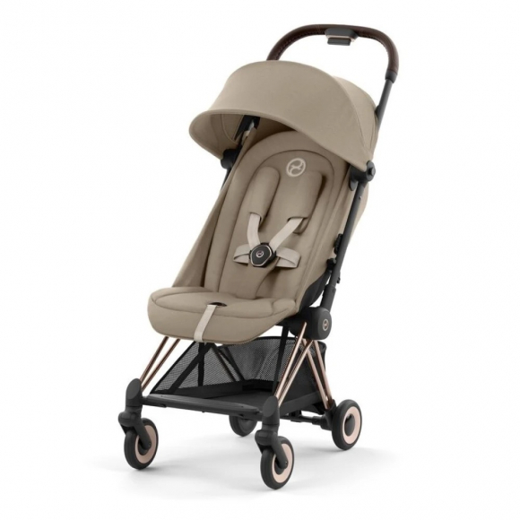 Прогулочная коляска Cybex Coya - Rosegold Cozy Beige + дождевик + бампер