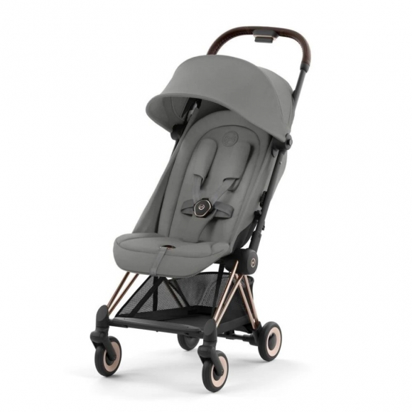 Прогулочная коляска Cybex Coya - Rosegold Mirage Grey + дождевик + бампер